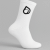 Calcetín blanco con logo negro (1)