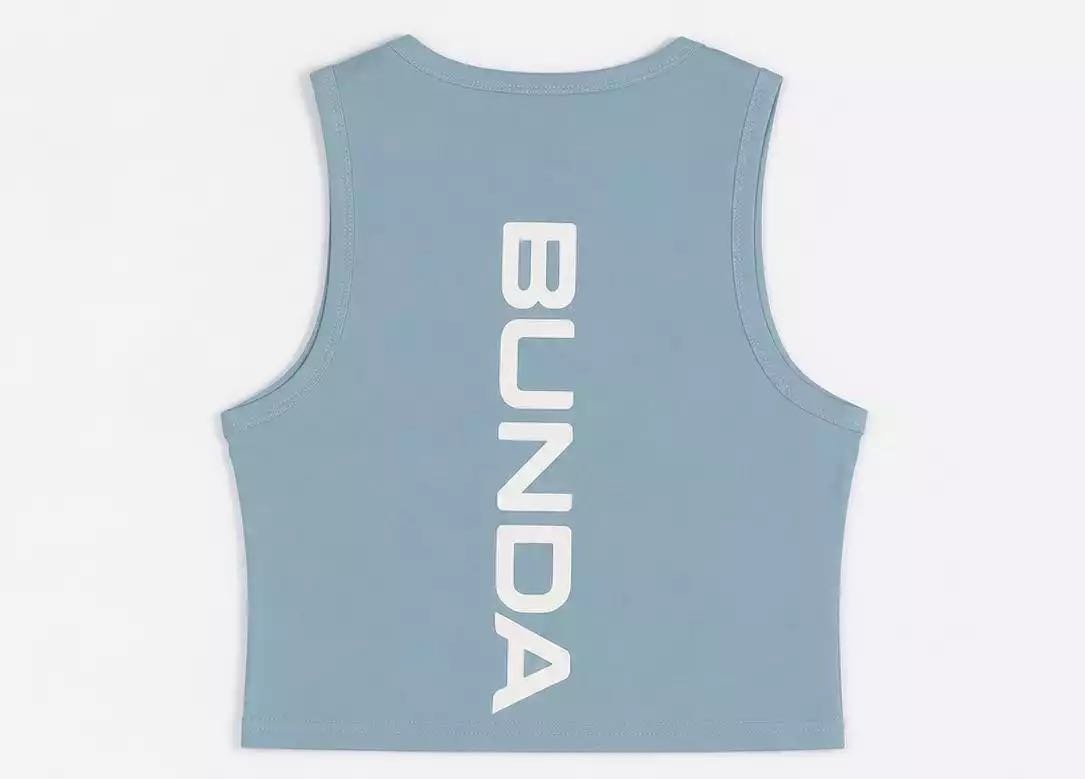 Blue sky surfer crop tee
