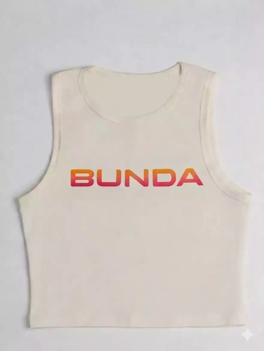 White bunda degradado crop tee